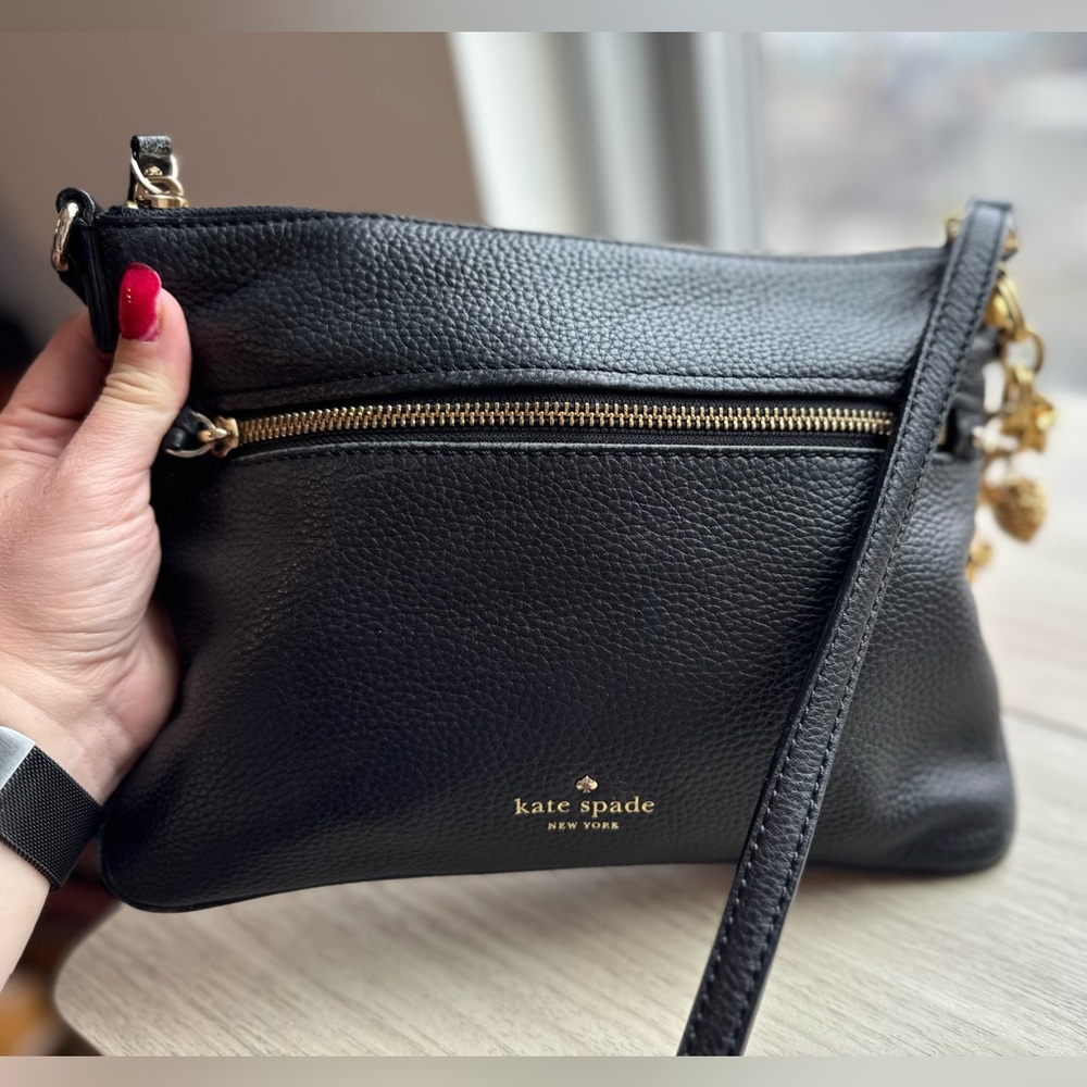 Kate Spade Black Cow Leather Crossbody Bag - Picture 3 of 12